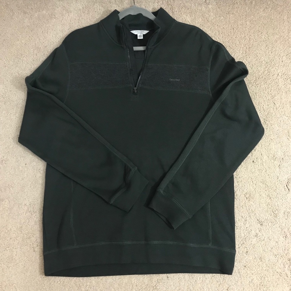 calvin klein zip collar sweater
